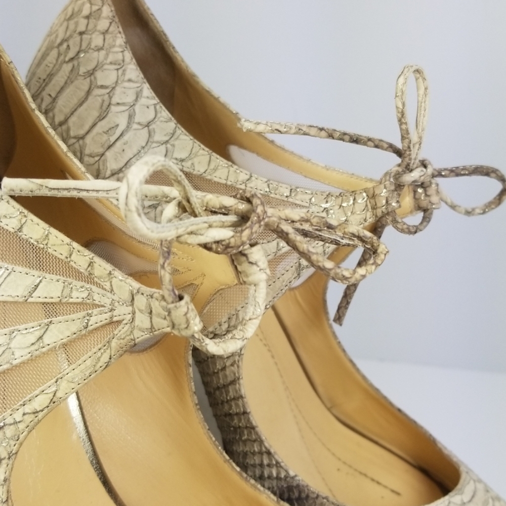 Kate Spade Snake Embossed Leather Shoes - Picture 6 of 8